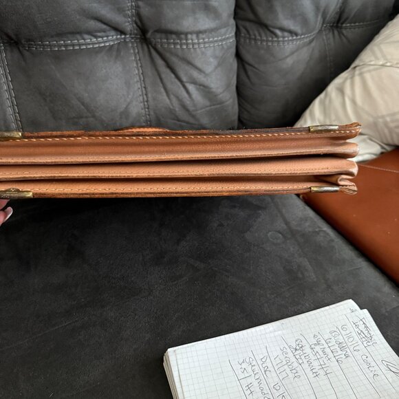 Rexbilt Vintage Split Cowhide Leather Brief Bag Stay-Open Frame - Picture 3 of 8